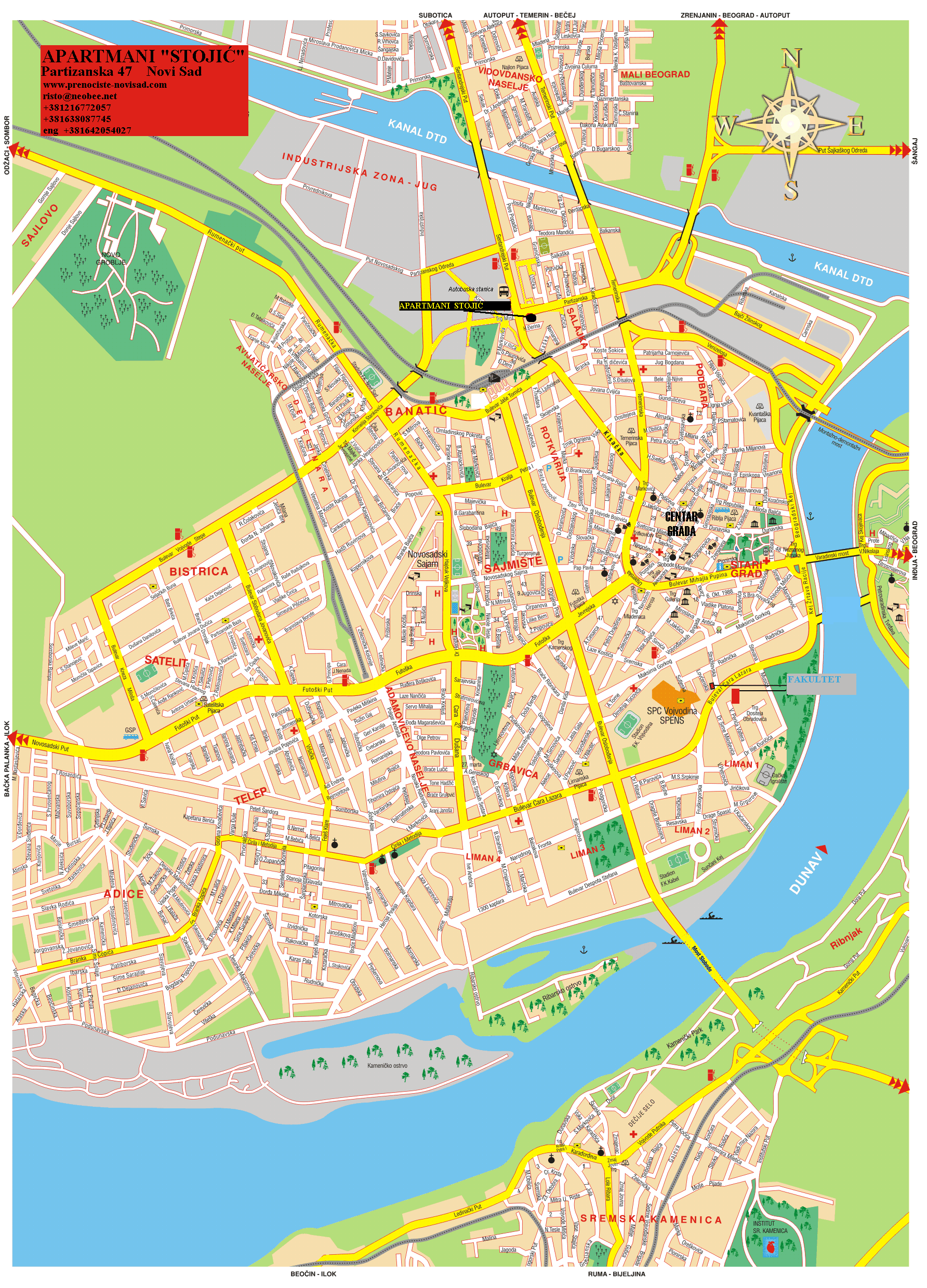 mapa novi beograd