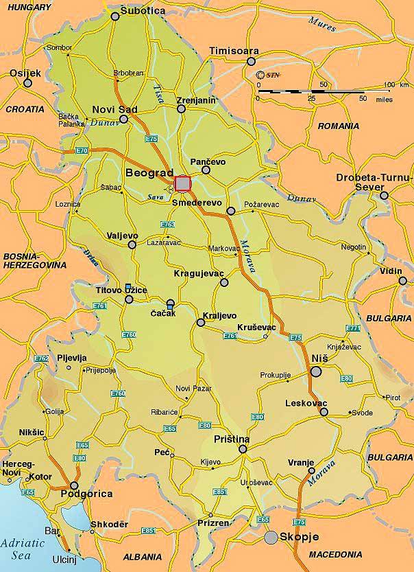 mapa srbije km Khoury blog: mapa srbije mapa srbije km